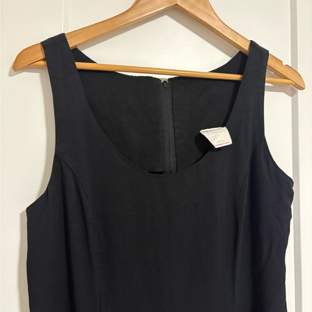 Classic Sleeveless A-line Black Midi Dress Women’s Size Medium 10 - Picture 4 of 12